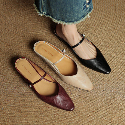 Odette Leather Mules