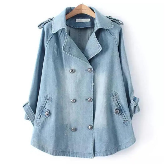 Everyday Denim Cape Coat - Riviera London