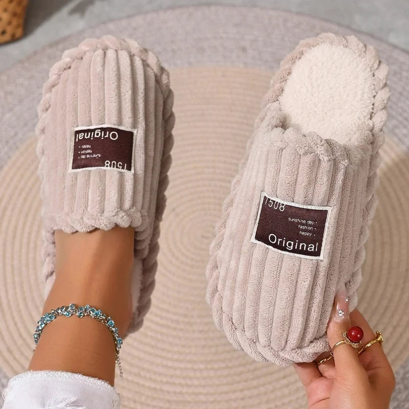 Haven Corduroy Slippers in Khaki