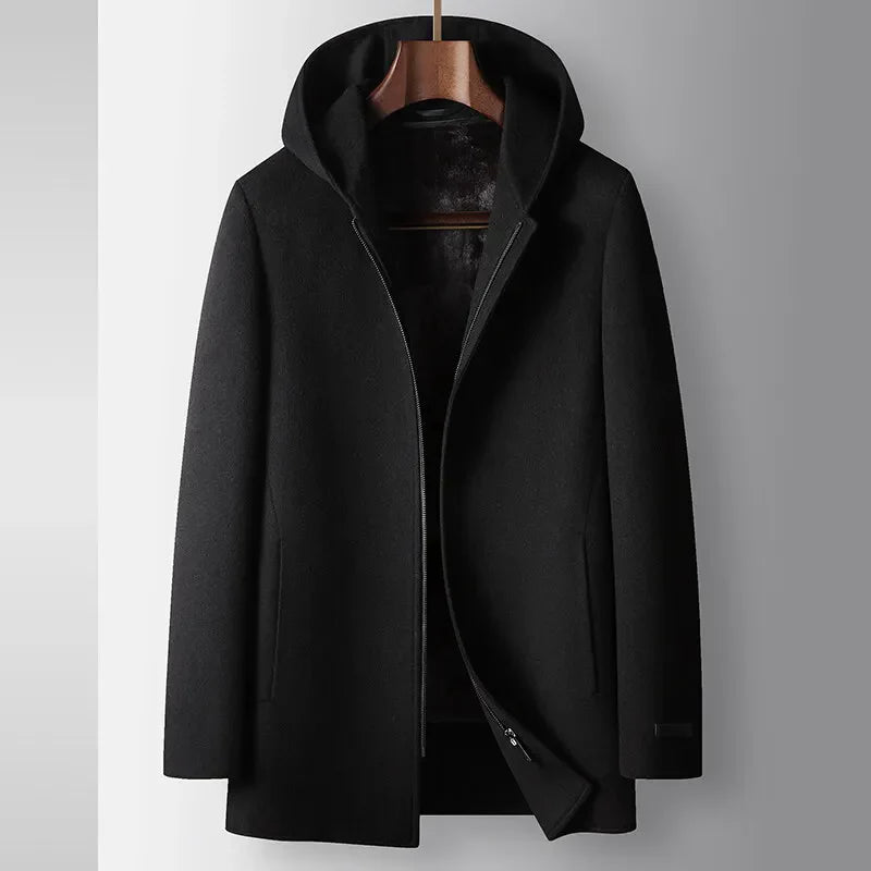 100% Woolen Hooded Coat - Riviera London
