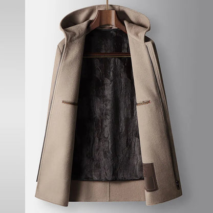 100% Woolen Hooded Coat - Riviera London