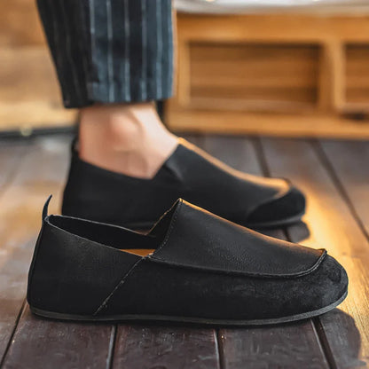 Harland Suede & Leather Slip-Ons