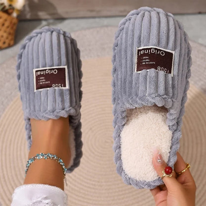 Haven Corduroy Slippers in Grey