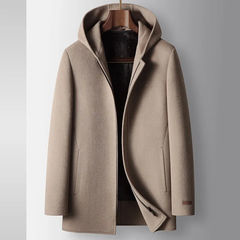 100% Woolen Hooded Coat - Riviera London