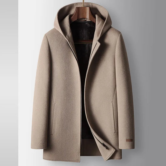 100% Woolen Hooded Coat - Riviera London