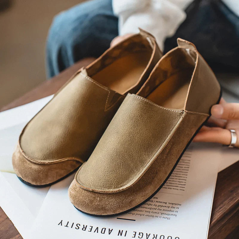 Harland Suede & Leather Slip-Ons