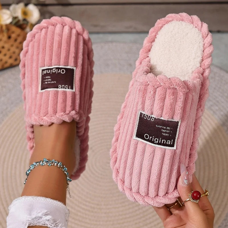 Haven Corduroy Slippers in Pink