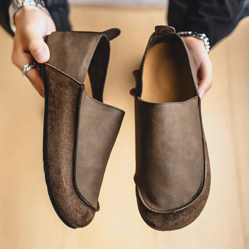 Harland Suede & Leather Slip-Ons