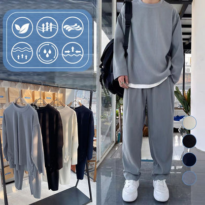 Men’s Loose Fashionable Long Sleeve 2-piece Set（50% OFF） - Riviera London