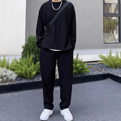 Men’s Loose Fashionable Long Sleeve 2-piece Set（50% OFF） - Riviera London