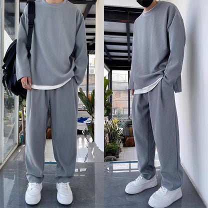 Men’s Loose Fashionable Long Sleeve 2-piece Set（50% OFF） - Riviera London