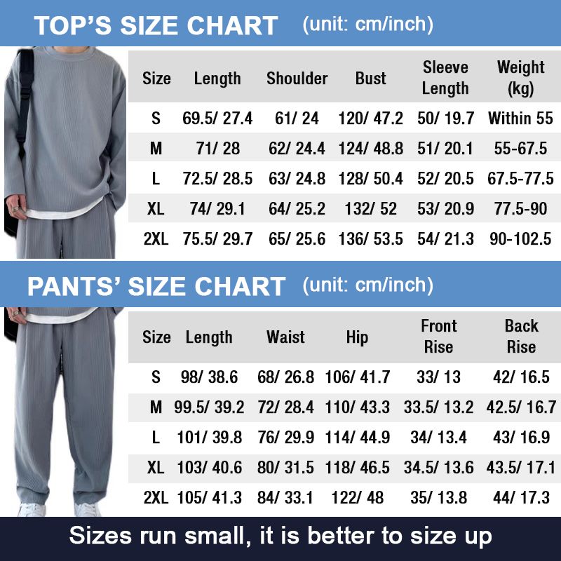 Men’s Loose Fashionable Long Sleeve 2-piece Set（50% OFF） - Riviera London