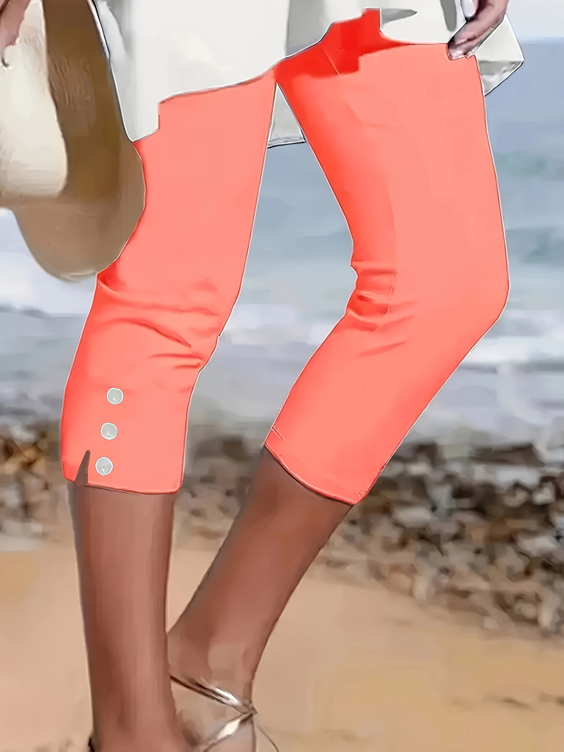 Clara Polished Stretch Capri - Riviera London