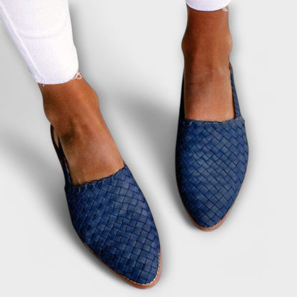 Aurora Woven Slingback Loafers