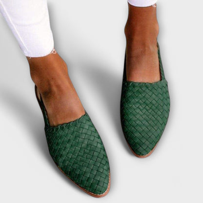 Aurora Woven Slingback Loafers