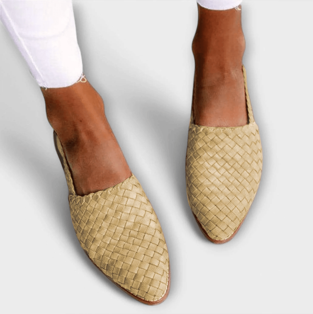 Aurora Woven Slingback Loafers