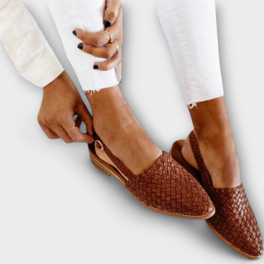 Aurora Woven Slingback Loafers