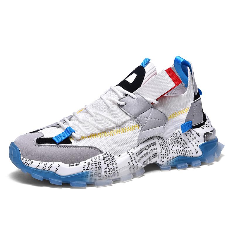 Graffiti Breathable Mesh Casual Sneakers - Riviera London