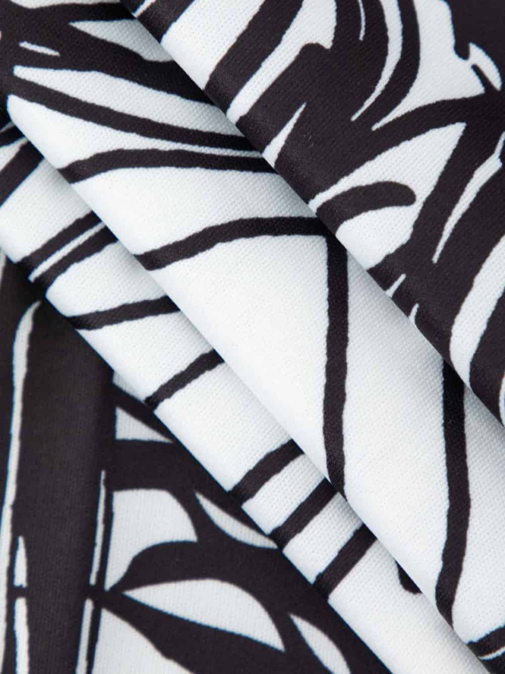 Abstract Line Print Short Sleeve Mini Dress - Riviera London