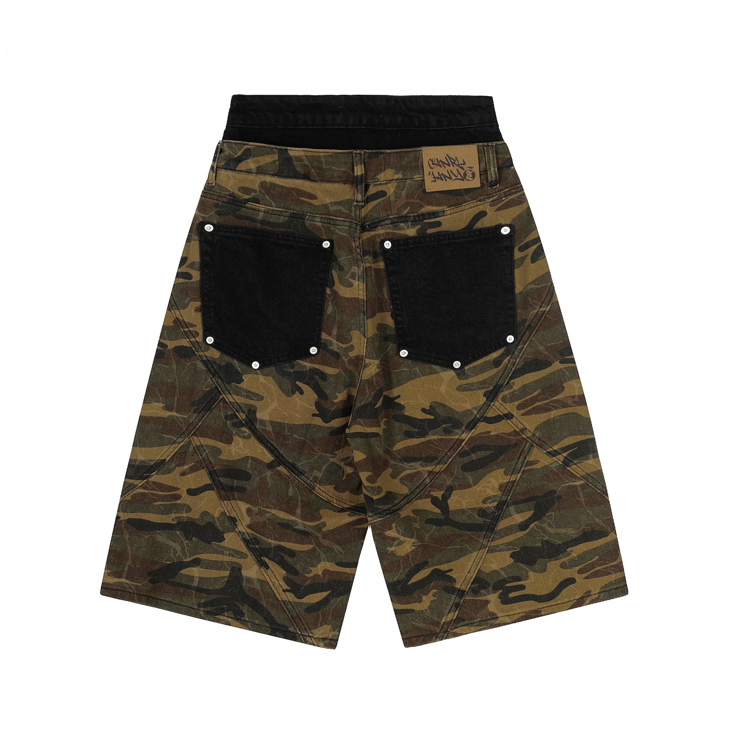 Omirad Camo Panel Cargo Shorts