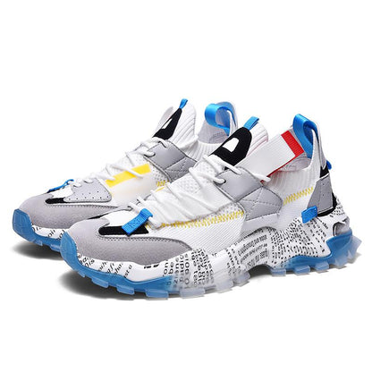 Graffiti Breathable Mesh Casual Sneakers - Riviera London