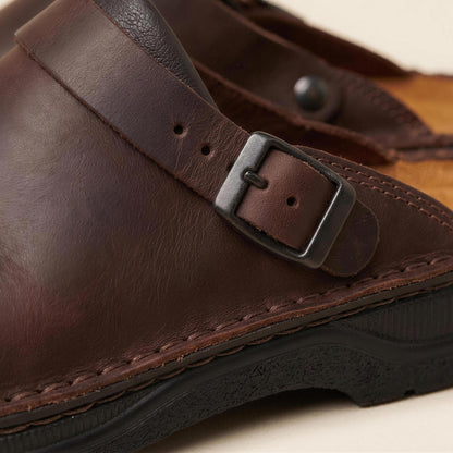 Carter Buckle Clogs - buckle and welt stitching detail