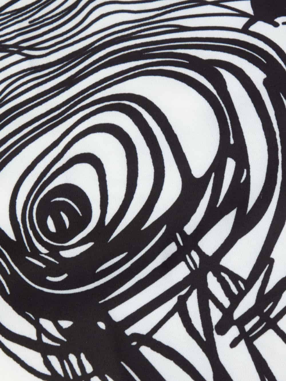 Abstract Line Print Short Sleeve Mini Dress - Riviera London