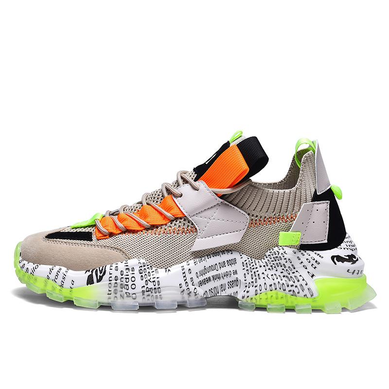 Graffiti Breathable Mesh Casual Sneakers - Riviera London