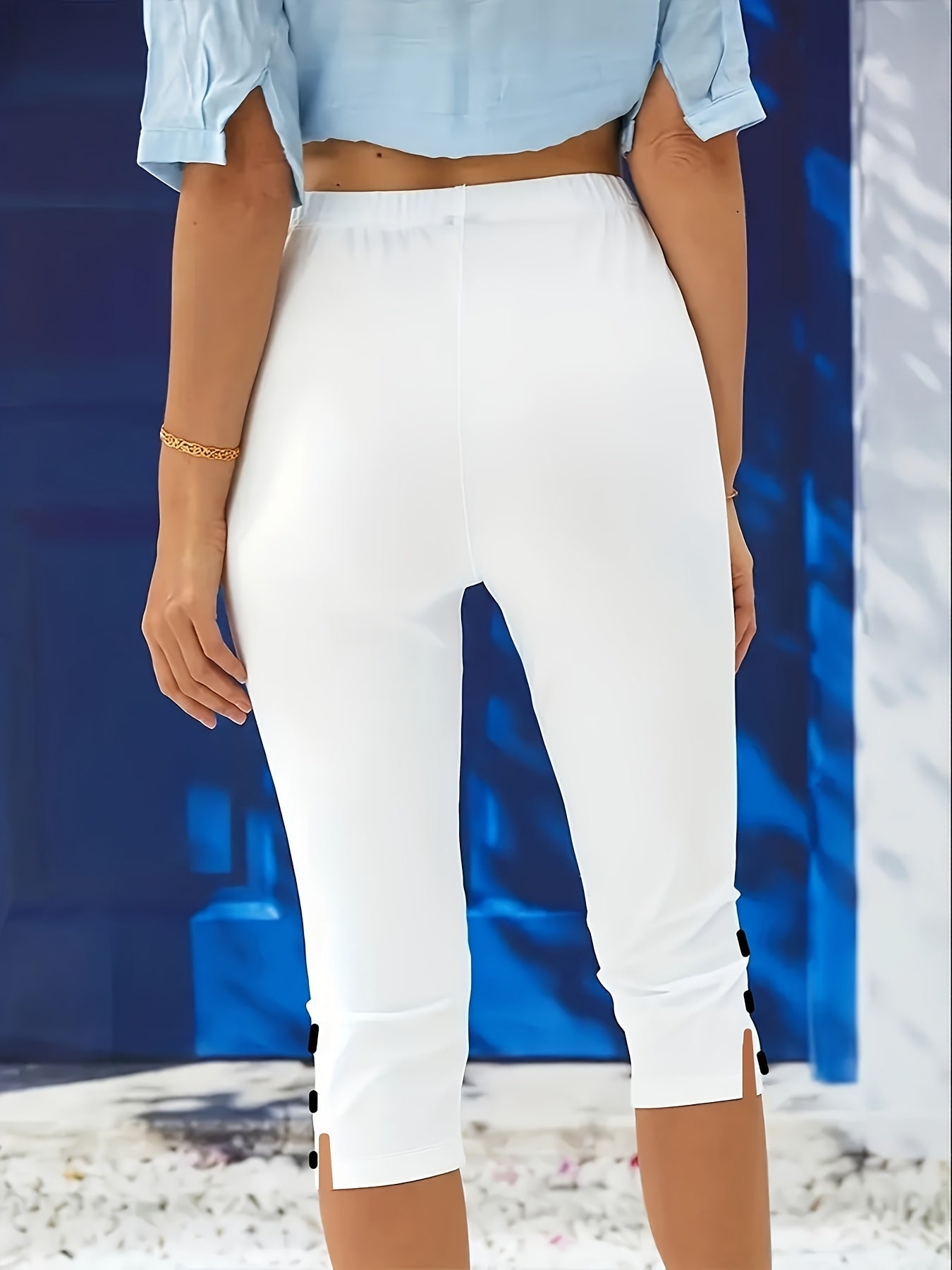 Clara Polished Stretch Capri - Riviera London
