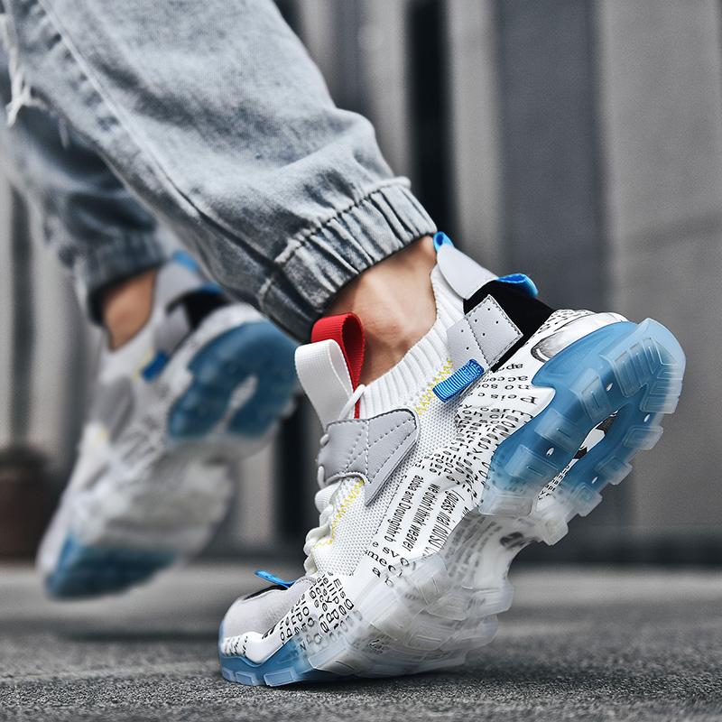 Graffiti Breathable Mesh Casual Sneakers - Riviera London
