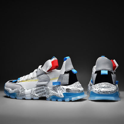 Graffiti Breathable Mesh Casual Sneakers - Riviera London