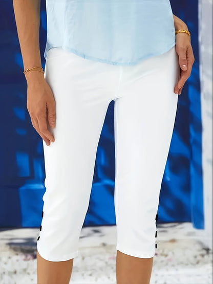 Clara Polished Stretch Capri - Riviera London