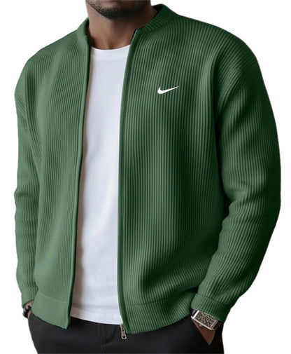 Ribbed Zip Cardigan