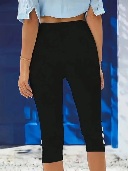 Clara Polished Stretch Capri - Riviera London