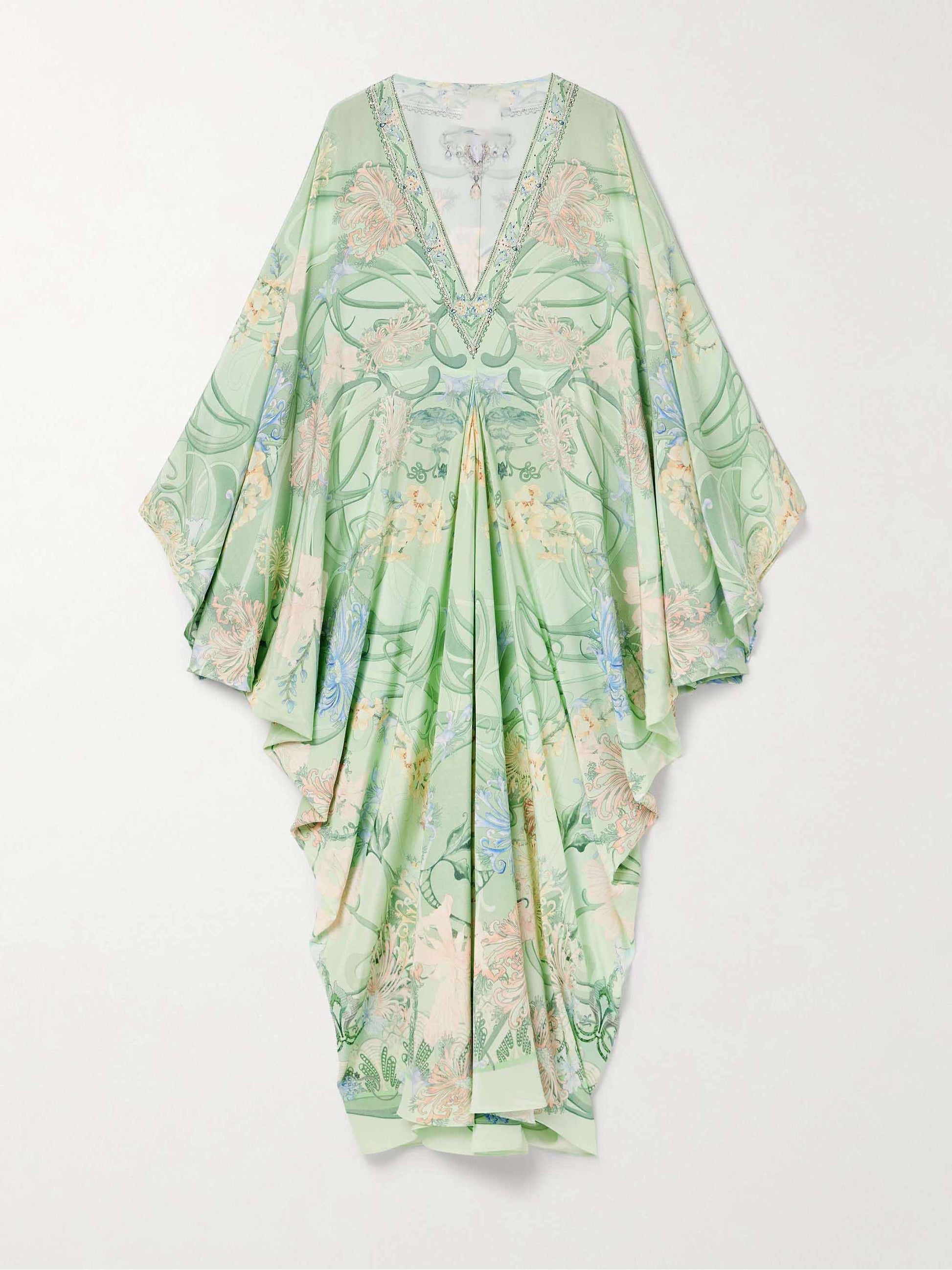 Unique Floral Print V Neck Oversized Midi Dress - Riviera London