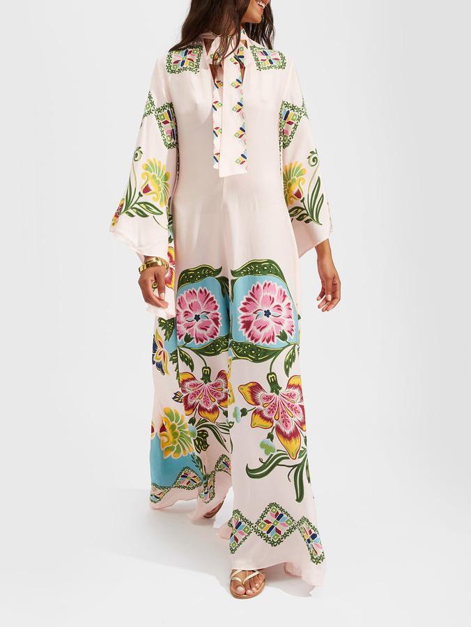Exquisite Sunshine Floral Print Flowing Maxi Dress - Riviera London