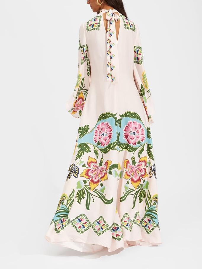 Exquisite Sunshine Floral Print Flowing Maxi Dress - Riviera London