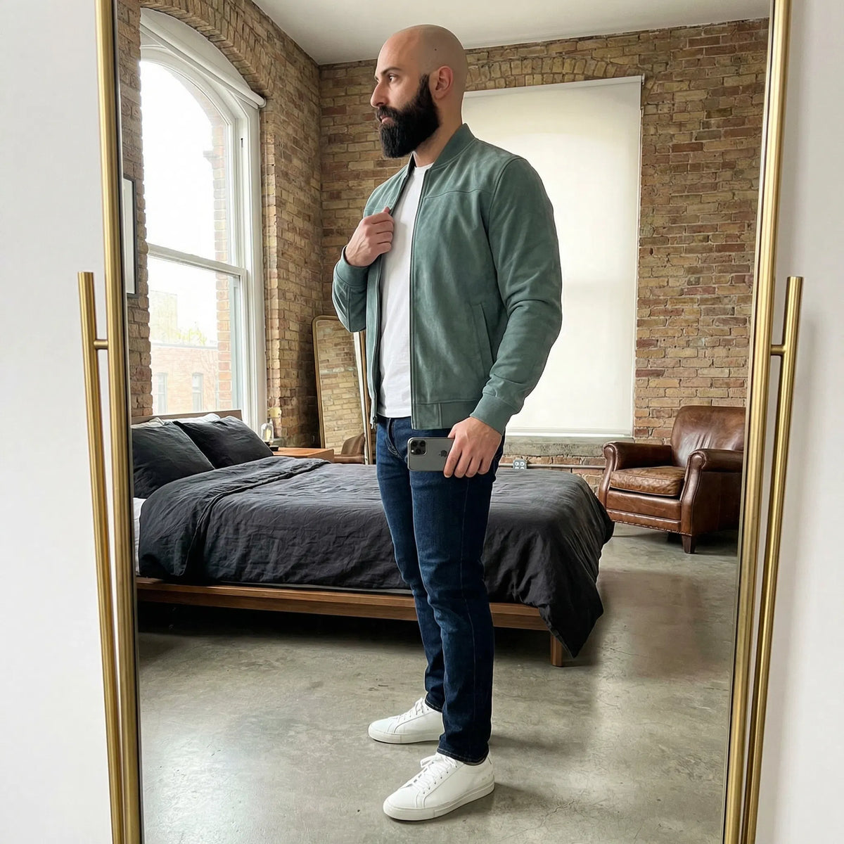 Riviera Suede Bomber