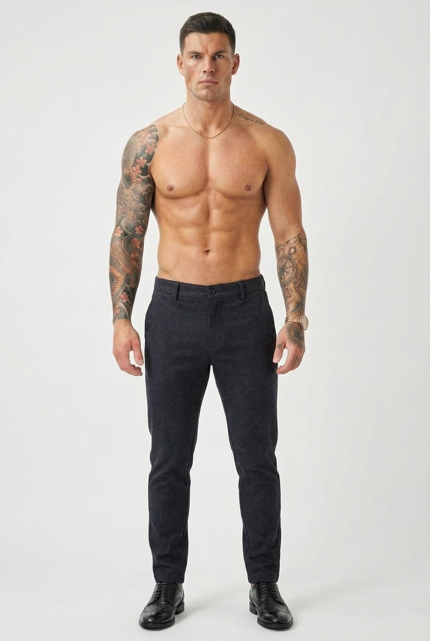 Luca Slim Fit Trousers – Blue