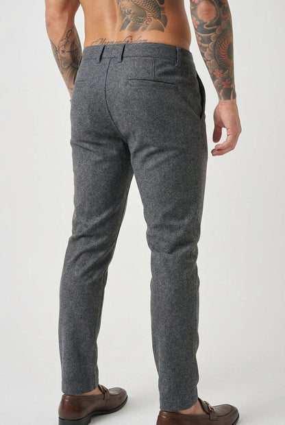 Luca Slim Fit Trousers – Light Grey