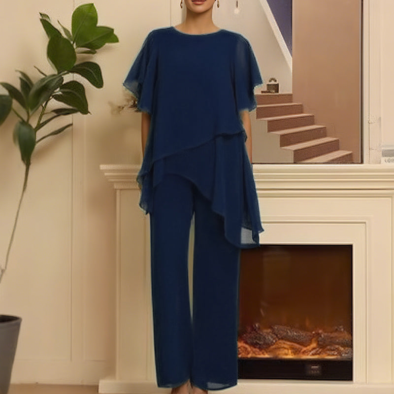 Charming Top & Wide Pants Set