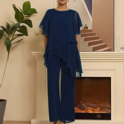 Charming Top & Wide Pants Set