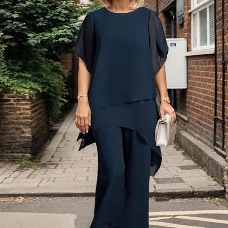 Charming Top & Wide Pants Set