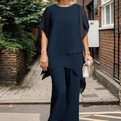 Charming Top & Wide Pants Set